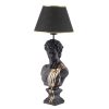 Elegant Black and Gold Table Lamp, 67 cm Height | Polyester Body, 25 cm Fabric Cap | E27 Socket, Max 40W | On/Off Switch | CE Certified, Stylish Lighting Solution
