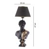 Elegant Black and Gold Table Lamp, 67 cm Height | Polyester Body, 25 cm Fabric Cap | E27 Socket, Max 40W | On/Off Switch | CE Certified, Stylish Lighting Solution