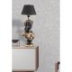 Elegant Black and Gold Table Lamp, 67 cm Height | Polyester Body, 25 cm Fabric Cap | E27 Socket, Max 40W | On/Off Switch | CE Certified, Stylish Lighting Solution