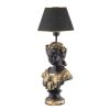 Elegant Black and Gold Table Lamp, 67 cm Height | Polyester Body, 25 cm Fabric Cap | E27 Socket, Max 40W | On/Off Switch | CE Certified, Stylish Lighting Solution