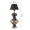 Elegant Black and Gold Table Lamp, 67 cm Height | Polyester Body, 25 cm Fabric Cap | E27 Socket, Max 40W | On/Off Switch | CE Certified, Stylish Lighting Solution