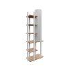 Elegant Floor Lamp with Particle Board Body, White & Natural Colors, 135 cm Height, E27 Socket, On/Off Switch | Perfect for Modern Living Spaces