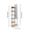 Elegant Floor Lamp with Particle Board Body, White & Natural Colors, 135 cm Height, E27 Socket, On/Off Switch | Perfect for Modern Living Spaces