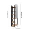 Elegant Floor Lamp with Particle Board Body, Black/White/Natural, 135 cm Height | Fabric Cap (21x21 cm) | On/Off Switch, CE Certified, E27 Socket