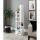 Elegant White Floor Lamp, 160 cm Height, Particle Board & MDF, Fabric Cap 21x21 cm, E27 Socket, On/Off Switch | Perfect for Modern Living Spaces