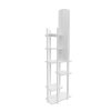 Elegant White Floor Lamp, 160 cm Height, Particle Board & MDF, Fabric Cap 21x21 cm, E27 Socket, On/Off Switch | Perfect for Modern Living Spaces