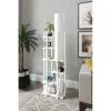 Elegant White Floor Lamp, 160 cm Height, Particle Board & MDF, Fabric Cap 21x21 cm, E27 Socket, On/Off Switch | Perfect for Modern Living Spaces