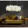 Elegant White Chandelier with Cotton Cap, 90 x 45 cm, Height 80 cm | CE Certified, E27 Socket, Max 40W | Perfect for Modern Home Décor