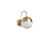Elegant Wall Lamp with Metal Body & Glass Cap, 15 cm Height, Gold & White | 1 x 3.15W LED, Battery Operated, IP20 | Stylish Lighting for Any Room