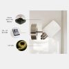 Stylish Chrome Wall Lamp, Metal Body & Glass Cap, 20 cm Height, 9 cm Diameter, 3.15W LED, Battery Operated, IP20, Perfect for Modern Decor