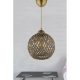 Glamorous Chandelier, Black & Gold, 22 cm Diameter x 54 cm Height | Plastic Body, Cotton Cap, E27 Socket, Max 40W | Perfect for Scandinavian & Country Decor