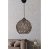 Elegant Chandelier with Plastic Body, Beige & Black, 22 x 20 x 18 cm | E27 Socket, Max 40W | Perfect for Modern Living Spaces & Dining Areas