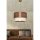 Modern Chandelier with Plastic Body, Brown & Cream, 30 cm Diameter, 65 cm Height | E27 Socket, Max 40W | Stylish Scandinavian & Country Design