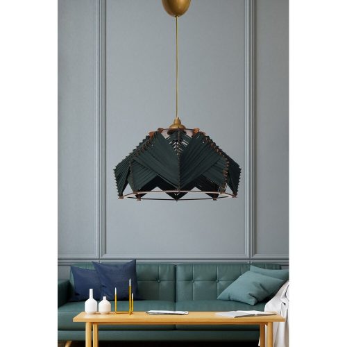 Emerald Green Chandelier, 20 cm Height x 35 cm Width, Plastic Body, E27 Socket (Max 40W), 60 cm Cable | Stylish Lighting for Modern Spaces