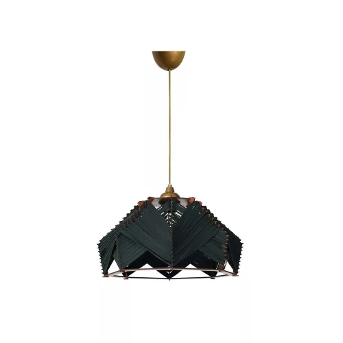 Opviq, 687HMY1461, Emerald green chandelier, 20 cm height x 35 cm width, plastic housing, E27 socket (max. 40 W), 60 cm cable | Stylish lighting for modern spaces