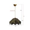 Stylish Khaki Chandelier, 20 cm Height, 35 cm Width, E27 Socket, Max 40W | Durable Plastic Body & Cotton Cap | Perfect for Modern Home Décor