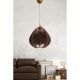 Elegant Brown Chandelier, 30 cm Height, 25 cm Width, E27 Socket, Max 40W, Plastic Body with Cotton Cap, Adjustable Cable (70 cm) | Perfect for Modern Decor