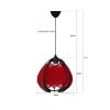 Stylish Red Chandelier, 30 cm Height x 25 cm Width, Plastic Body, E27 Socket (Max 40W), Adjustable Cable (70 cm) | Perfect for Modern Decor