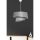 Elegant Grey & Silver Chandelier, 20 cm Height, 32 cm Width, E27 Max 40W | Stylish Plastic Body & Fabric Cap | Perfect for Modern Home Décor
