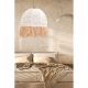 Elegant Bohemian Chandelier, White Plastic Body, 30 cm Diameter, 80 cm Height | E27 Socket, Max 40W | Perfect for Country & Modern Decor
