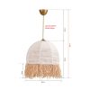 Elegant Bohemian Chandelier, White Plastic Body, 30 cm Diameter, 80 cm Height | E27 Socket, Max 40W | Perfect for Country & Modern Decor