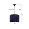 Navy Blue Chandelier, 20 cm Height x 30 cm Width, Plastic Body, E27 Socket (Max 40W), 60 cm Cable | Stylish Lighting for Modern Spaces