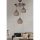 Scandinavian Chandelier, Black Metal Body, 32 cm Diameter, 80 cm Height | 3 x E27 Socket, Cotton Cap | Elegant Lighting for Country & Modern Homes