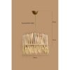 Elegant Macrame Chandelier, Natural Color, 30 cm Width x 13 cm Height, E27 Socket Max 40W, Stylish Plastic Body, Perfect for Modern Decor