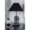Elegant Black Table Lamp, Metal Body, 30 cm Diameter, 47 cm Height | E27 Socket, Max 40W | Stylish Plain & Animal Design for Modern Spaces
