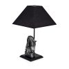 Elegant Black Table Lamp, Metal Body, 30 cm Diameter, 47 cm Height | E27 Socket, Max 40W | Stylish Plain & Animal Design for Modern Spaces