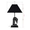 Elegant Black Table Lamp, Metal Body, 30 cm Diameter, 47 cm Height | E27 Socket, Max 40W | Stylish Plain & Animal Design for Modern Spaces