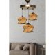 Elegant Bohemian Chandelier, Metal Body, 35 cm Diameter, 85 cm Height | Antiquation Finish, 3 x E27 Max 40W | Perfect for Glam & Scandinavian Decor