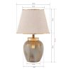 Elegant Metal Table Lamp with Fabric Cap, Cream & Gold, 18 cm Width, 47 cm Height, E27 Socket Max 40W | Perfect for Modern Home Decor & Lighting