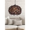 Elegant Walnut Chandelier, MDF Body, 67 cm Height, Adjustable Cable, E27 Socket (Max 40W) | Stylish Lighting for Modern Homes & Offices