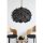 Elegant Black Chandelier, MDF Body, 27 cm Cap Length, 40 cm Diameter | Adjustable Cable, 67 cm Total Height | E27 Socket, Max 40W, Modern Lighting