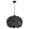 Elegant Black Chandelier, MDF Body, 27 cm Cap Length, 40 cm Diameter | Adjustable Cable, 67 cm Total Height | E27 Socket, Max 40W, Modern Lighting