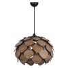 Elegant Brown Chandelier, MDF Body, 66 cm Height, Adjustable Cable, E27 Socket (Max 40W) | Stylish Lighting for Modern Homes & Offices