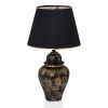 Elegant Metal Table Lamp, Gold & Black, 20 cm Width, 54 cm Height, E27 Socket Max 40W | Stylish Lighting for Modern Home Decor & Offices