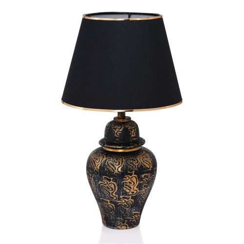 Opviq, 687HMY2113, Elegant metal table lamp, gold and black, 20 cm width, 54 cm height, E27 socket Max 40W | Stylish lighting for modern interior design and offices