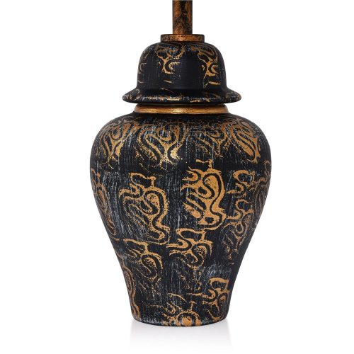 Opviq, 687HMY2113, Elegant metal table lamp, gold and black, 20 cm width, 54 cm height, E27 socket Max 40W | Stylish lighting for modern interior design and offices