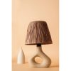 Elegant Beige Ceramic Table Lamp, 24 cm Width x 40 cm Height, E27 Socket (Max 40W), Stylish Rope Cap Design for Modern Home Decor & Lighting