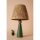 Elegant Ceramic Table Lamp, Green & Brown, 24 cm Width x 46 cm Height | E27 Socket, Max 40W | Stylish Lighting for Home & Office Decor