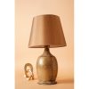 Elegant Gold Ceramic Table Lamp, 30 cm Width x 55 cm Height, E27 Socket Max 40W, Stylish Fabric Cap | Perfect for Modern Home Decor & Lighting