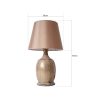 Elegant Gold Ceramic Table Lamp, 30 cm Width x 55 cm Height, E27 Socket Max 40W, Stylish Fabric Cap | Perfect for Modern Home Decor & Lighting