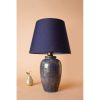 Elegant Ceramic Table Lamp, Blue & Gold, 32 cm Width x 53 cm Height | E27 Socket, Max 40W | Stylish Lighting for Home & Office Decor