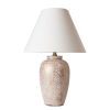 Elegant Ceramic Table Lamp, White & Gold, 35 cm Width x 53 cm Height | E27 Socket, Max 40W | Stylish Lighting for Modern Home Decor