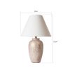 Elegant Ceramic Table Lamp, White & Gold, 35 cm Width x 53 cm Height | E27 Socket, Max 40W | Stylish Lighting for Modern Home Decor