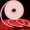Flexible Red Neon LED Wall Lighting, 200 cm, IP67 Waterproof, DC 12V, 350 cm Cord, 36W Max, Includes Double-Sided Tape | Perfect for Home Decor & Parties