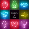 Flexible Red Neon LED Wall Lighting, 200 cm, IP67 Waterproof, DC 12V, 350 cm Cord, 36W Max, Includes Double-Sided Tape | Perfect for Home Decor & Parties