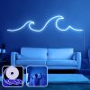 Flexible Blue Neon LED Wall Lighting, 300 cm, IP67 Waterproof, DC 12V, 36W, Includes 350 cm Cord & Double-Sided Tape | Perfect for Home Decor & Parties